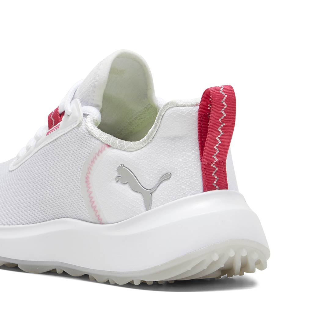 Puma Juniors Fusion Crush Sport Golf Shoes White/Garnet Rose