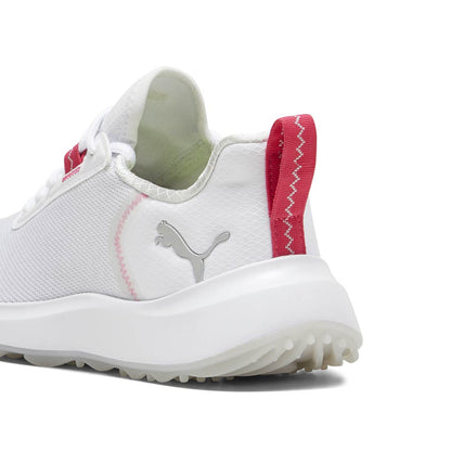 Puma Juniors Fusion Crush Sport Golf Shoes White/Garnet Rose