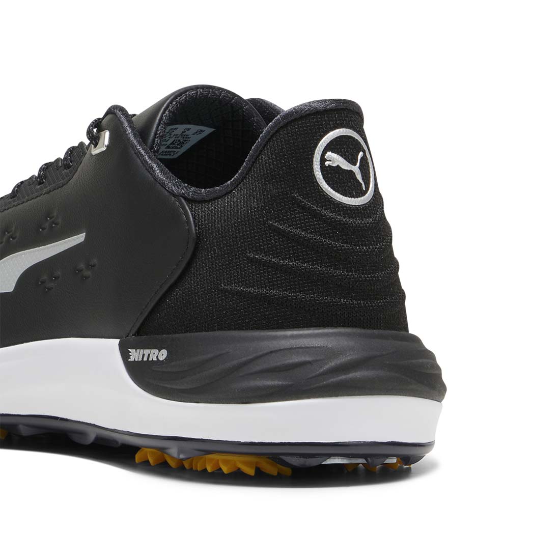 Puma PhantomCat Nitro Golf Shoes Black/Silver/Yellow Sizzle