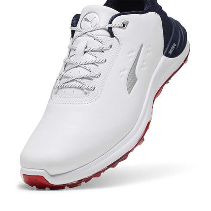 Puma PhantomCat Nitro Golf Shoes White/Deep Navy/For All Time Red