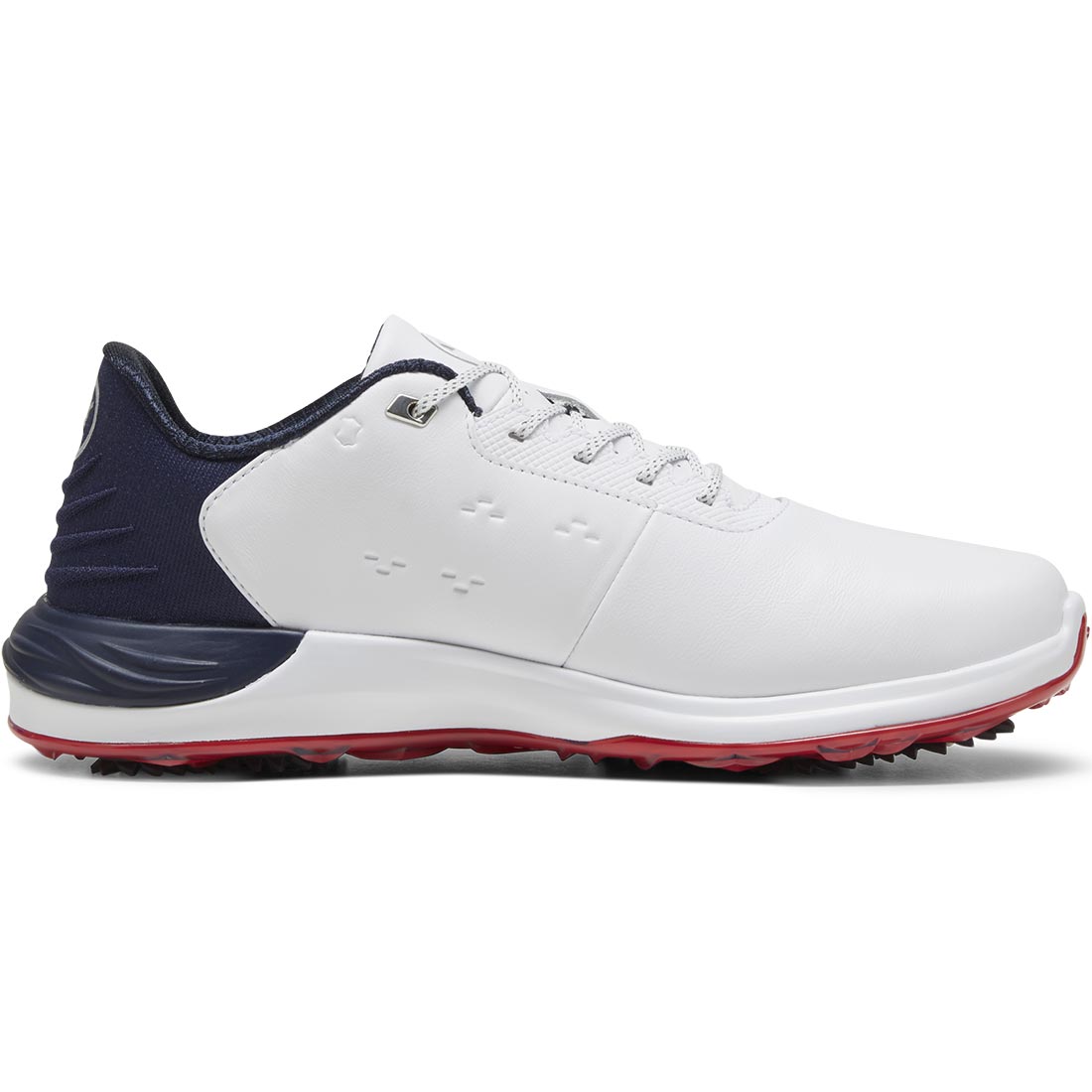Puma PhantomCat Nitro Golf Shoes White/Deep Navy/For All Time Red