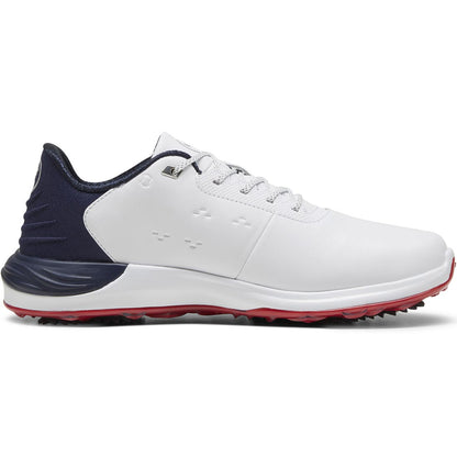 Puma PhantomCat Nitro Golf Shoes White/Deep Navy/For All Time Red