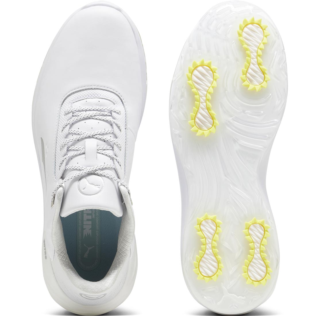 Puma PhantomCat Nitro Golf Shoes White/Silver/Feather Grey