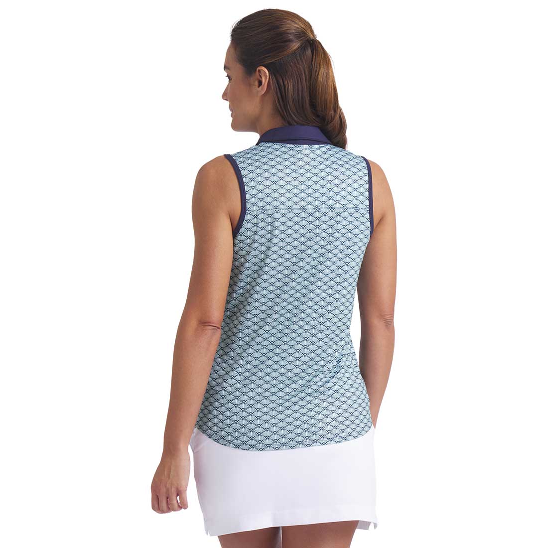 Puma Women's Cloudspun Scallop Sleeveless Golf Polo