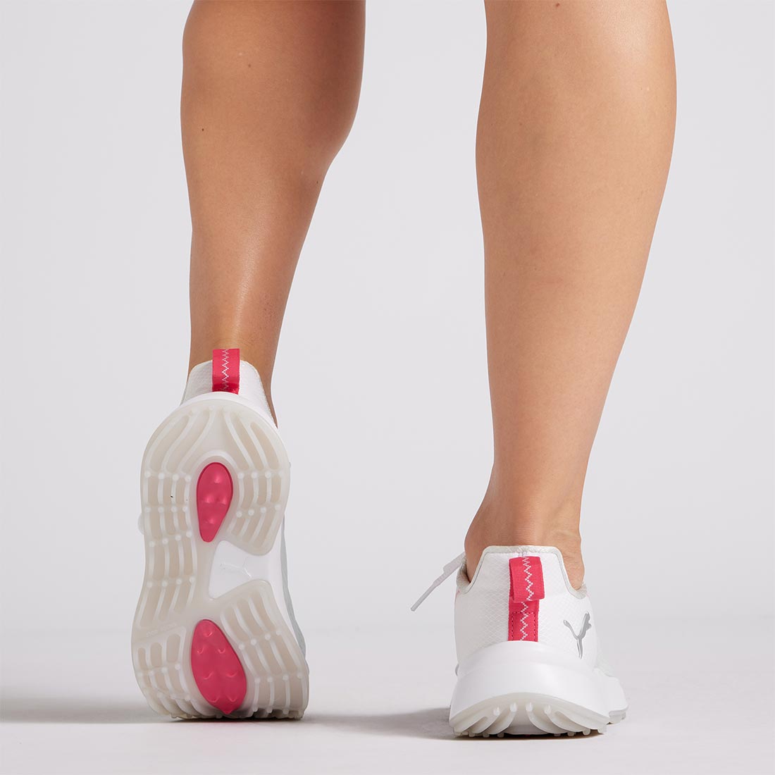 Puma Women's Fusion Crush Sport Golf Shoes White/Garnet Rose