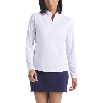 Puma Women's Houndstooth Golf 1/4 Zip