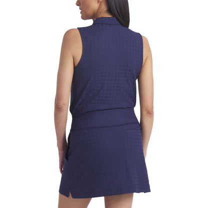 Puma Women's Houndstooth Sleeveless Golf Polo