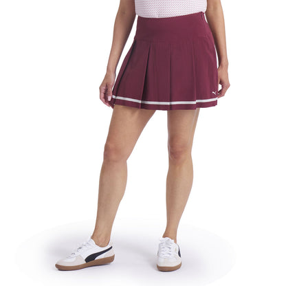 Puma Women's Stripe Pleated Golf Skirt