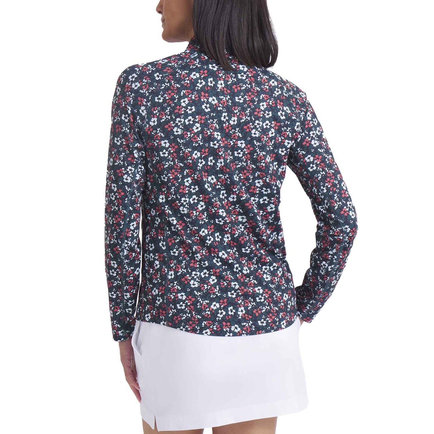 Puma Women's You-V Floral Burst Golf 1/4 Zip