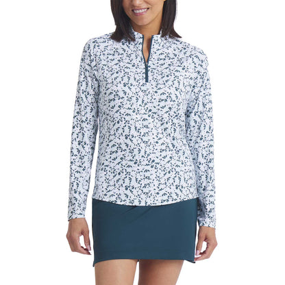 Puma Women's You-V Floral Burst Golf 1/4 Zip