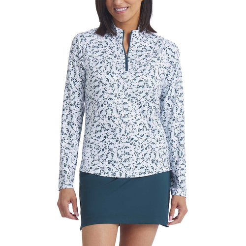 Puma Women's You-V Floral Burst Golf 1/4 Zip