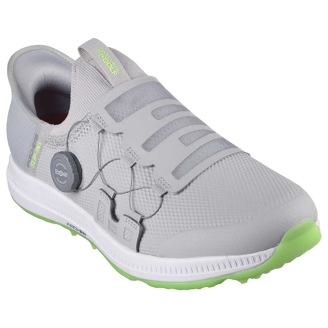 Skechers GO GOLF Elite 5 Slip 'In Golf Shoes Grey/Lime