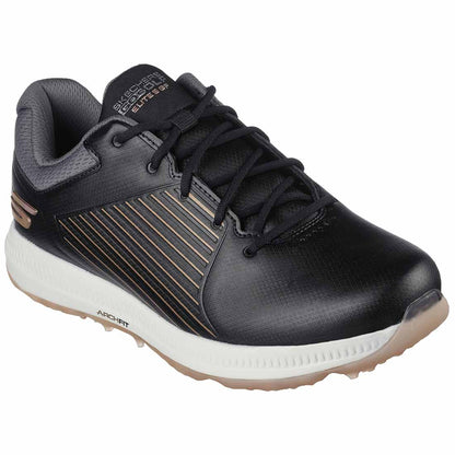 Skechers Women's Arch Fit GO GOLF Elite 5 GF Golf Shoes Black/Rose Gold