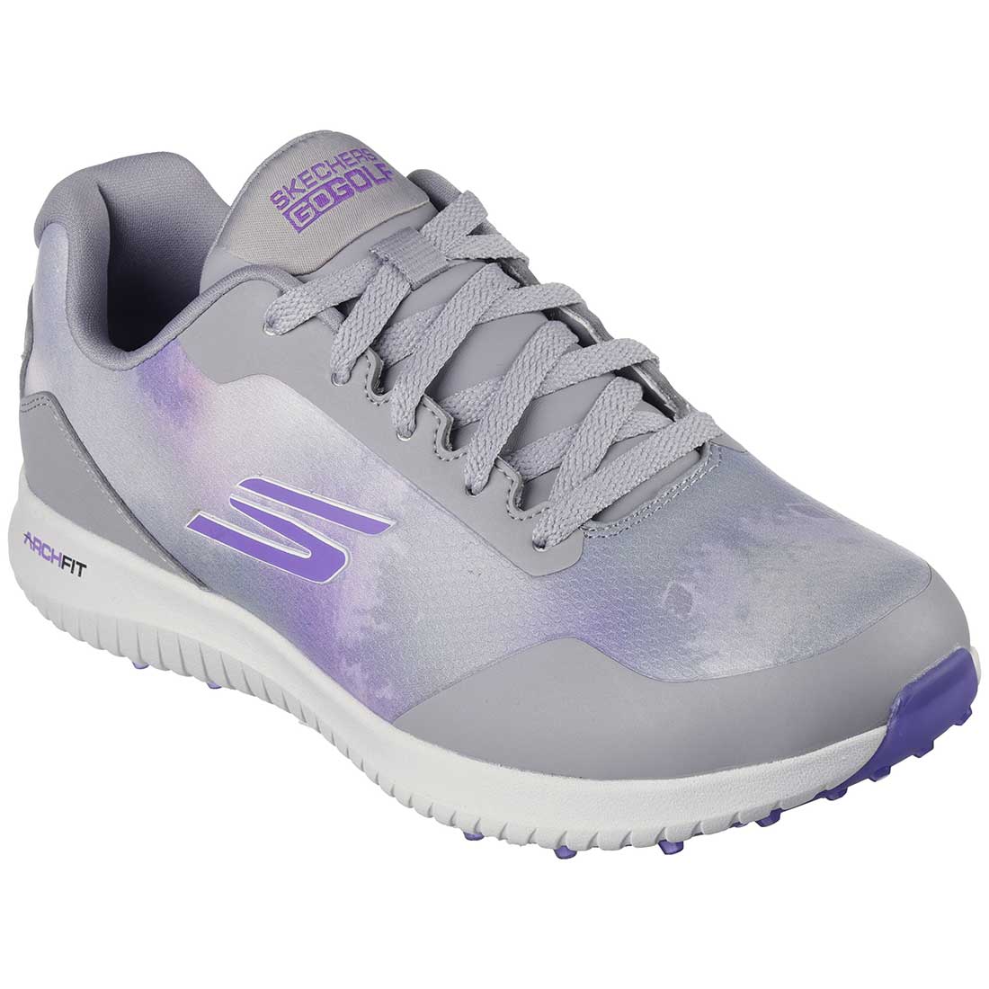 Skechers Women's Arch Fit GO GOLF Max 2 Splash Golf Shoes Grey/Purple