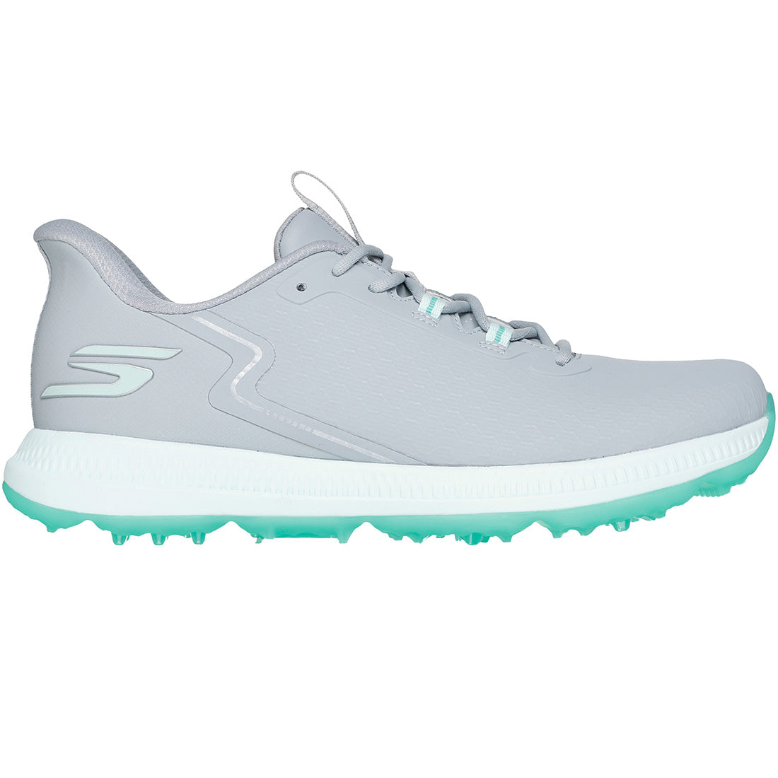 Skechers Women's GO GOLF Elite 6 Slip Ins Golf Shoes Grey/Mint