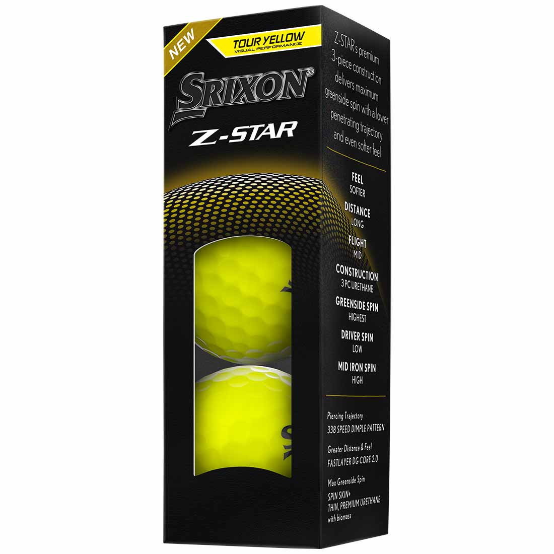 Srixon Z-Star 9 Personalized Yellow Golf Balls