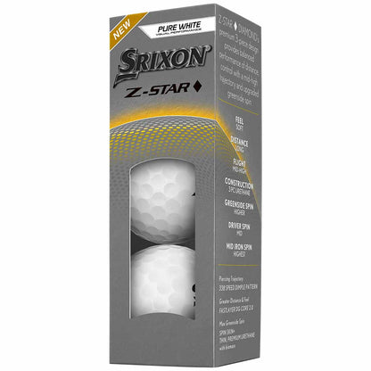 Srixon Z-Star Diamond 3 White Golf Balls