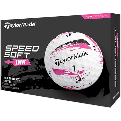 TaylorMade 2024 SpeedSoft Ink Pink Golf Balls