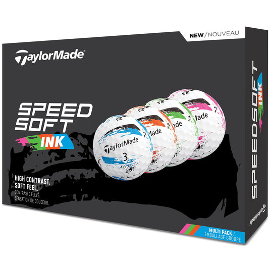 TaylorMade SpeedSoft Ink Multi Color Golf Balls