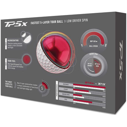 TaylorMade TP5x White Personalized Golf Balls