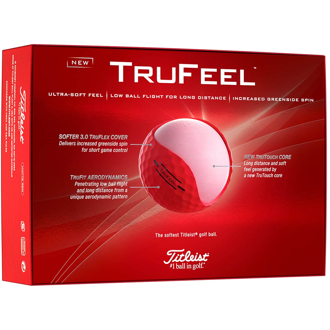 Titleist 2024 TruFeel Red Golf Balls