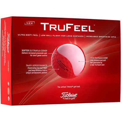 Titleist 2024 TruFeel Red Golf Balls