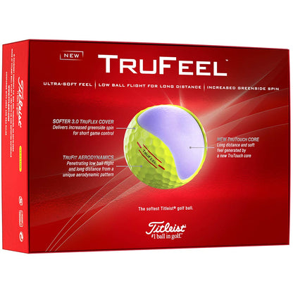 Titleist 2024 TruFeel Yellow Golf Balls