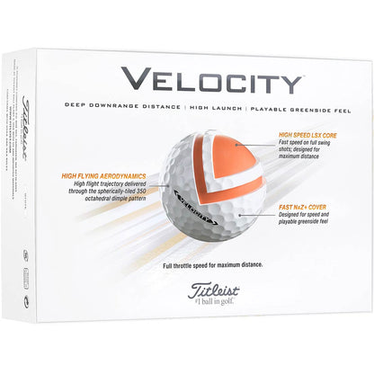 Titleist 2024 Velocity White Golf Balls