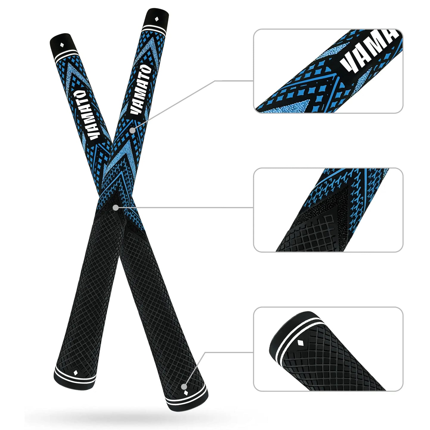 Yamato Blue Golf Grips 13-Pack – Midsize/Standard All-Weather Grips