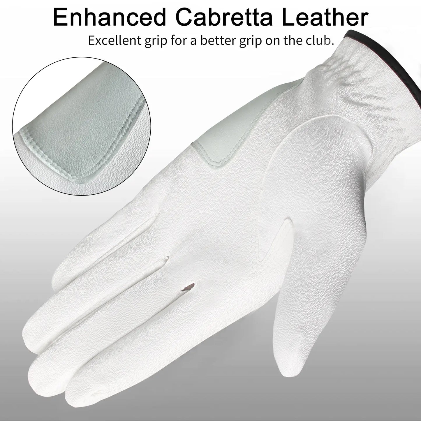 Yamato Premium Golf Gloves for Men – Breathable Cabretta Leather with Enhanced Grip