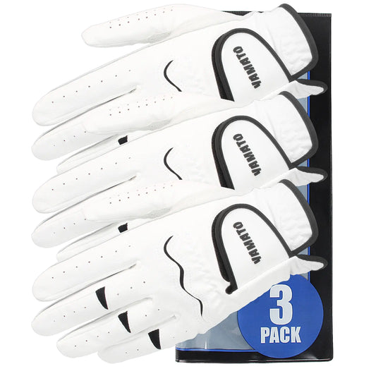 Yamato 3-Pack Men’s Golf Gloves – Cabretta Leather, Left & Right Hand