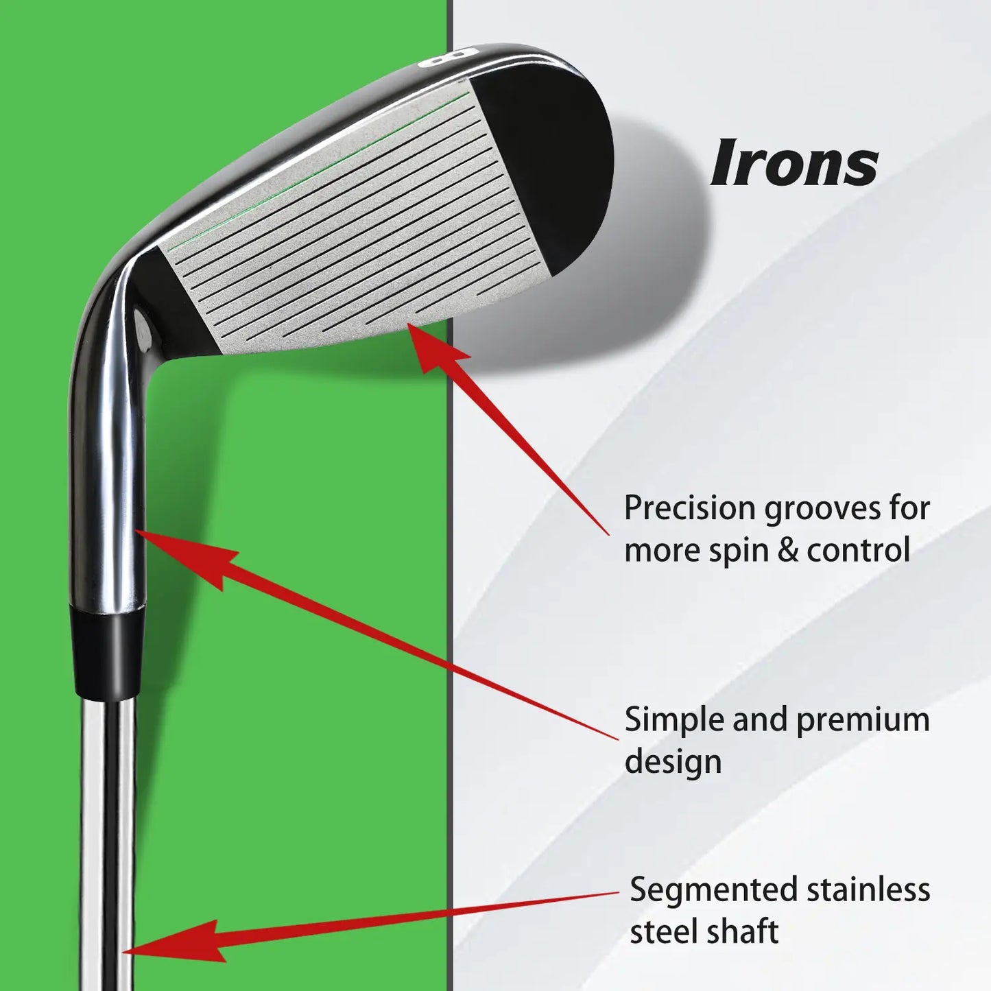 Yamato Golf Iron Club Single – No.5 6 7 8 9 – Stainless/Carbon Shaft – Right Handed – Men's Golf Irons
