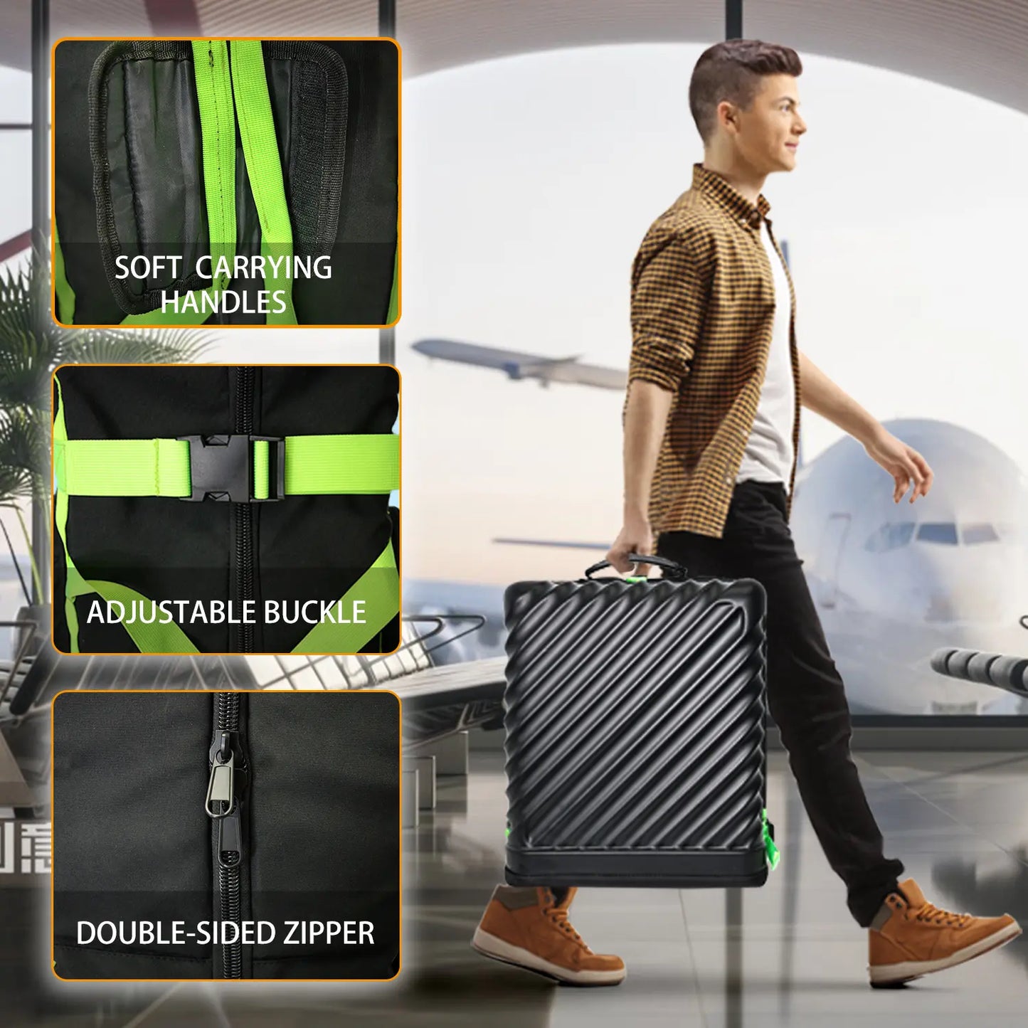 Yamato Foldable Golf Travel Hard Case – Lightweight & TSA Approved