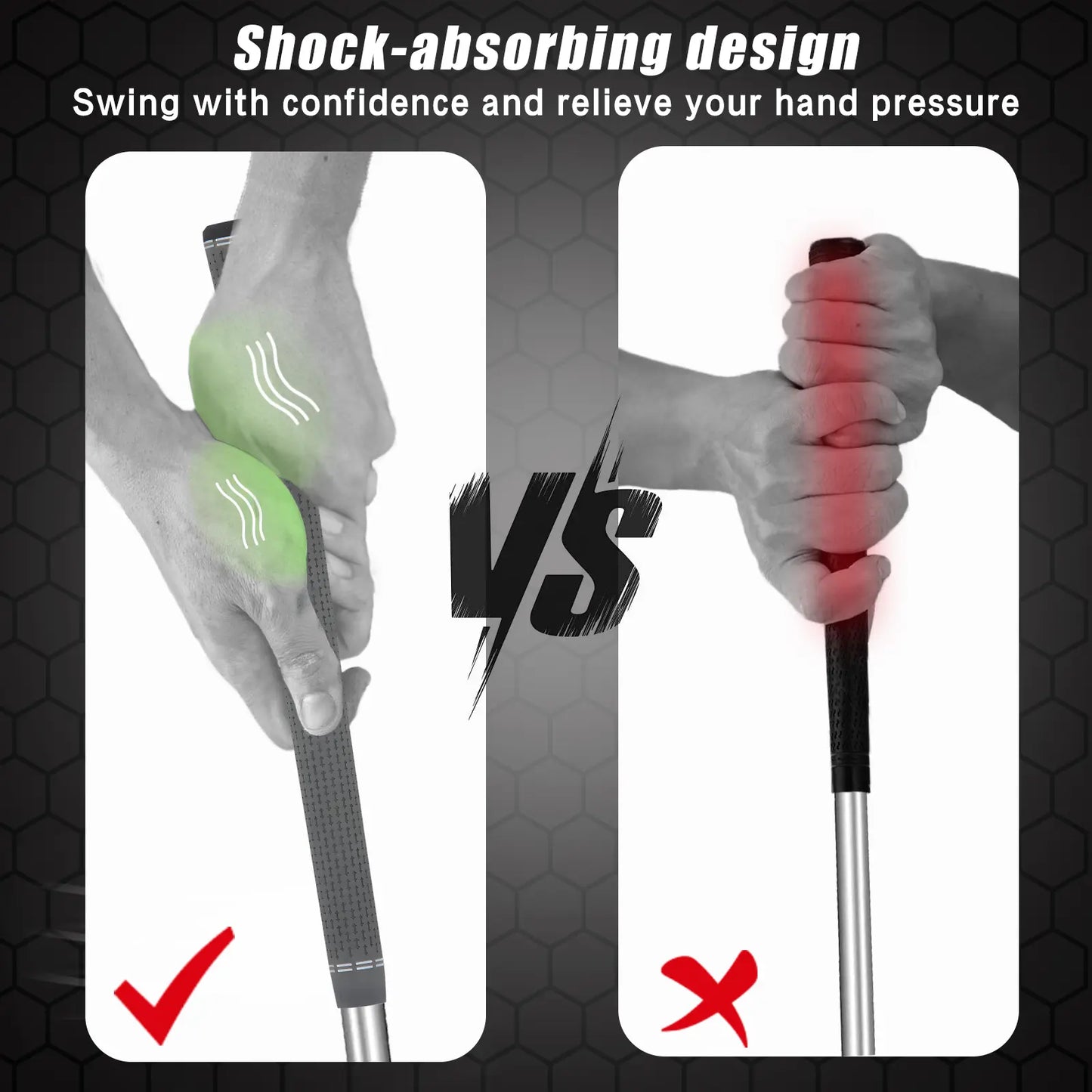 Yamato Single-Color Gray Golf Grips 8-Pack – Soft, Non-Slip Grip