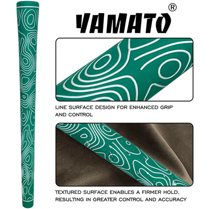 Yamato Women’s Golf Grips 13-Pack – Green with White Wave