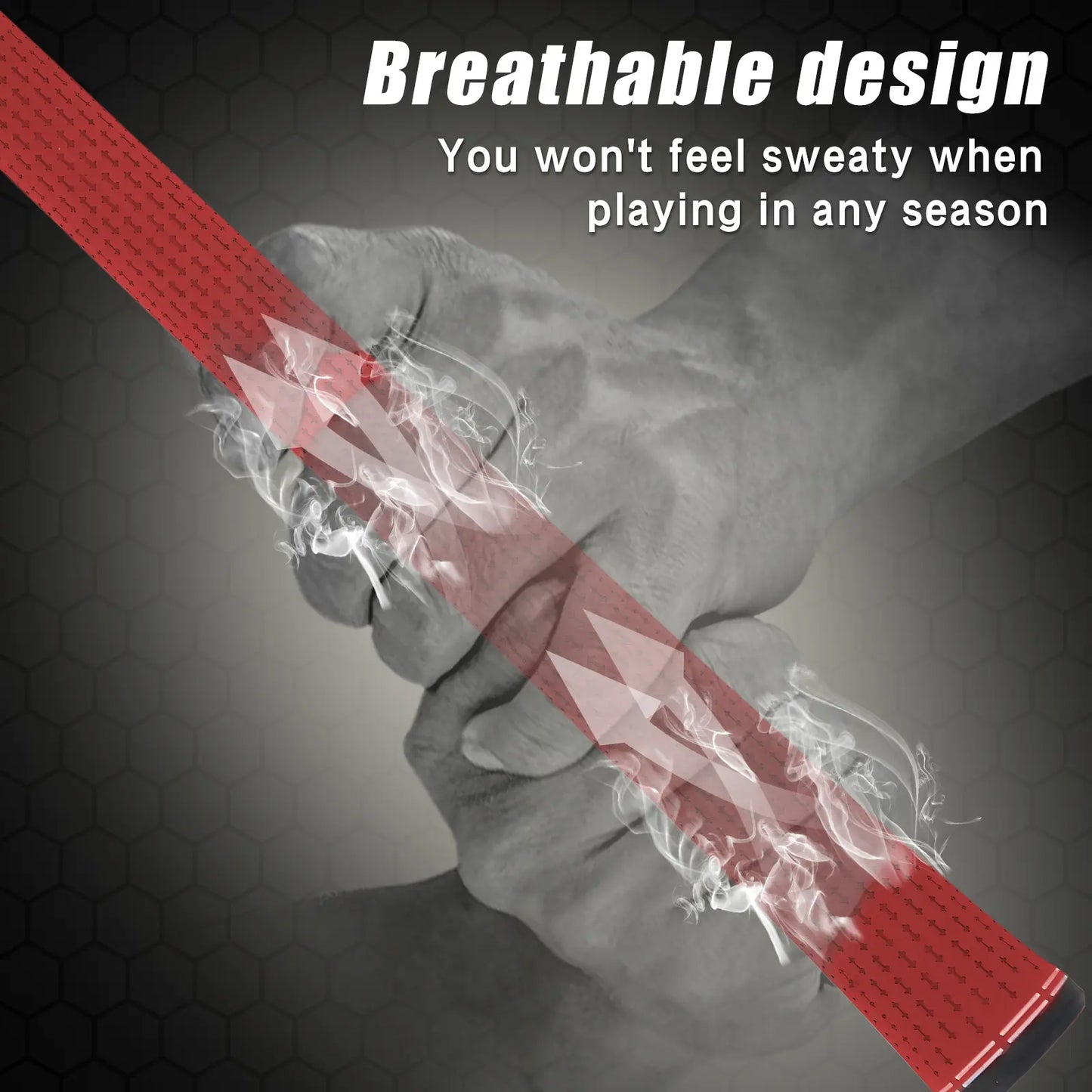 Yamato Single-Color Red Golf Grips 8-Pack – Soft, Non-Slip Grip