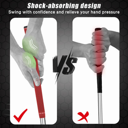 Yamato Single-Color Red Golf Grips 8-Pack – Soft, Non-Slip Grip