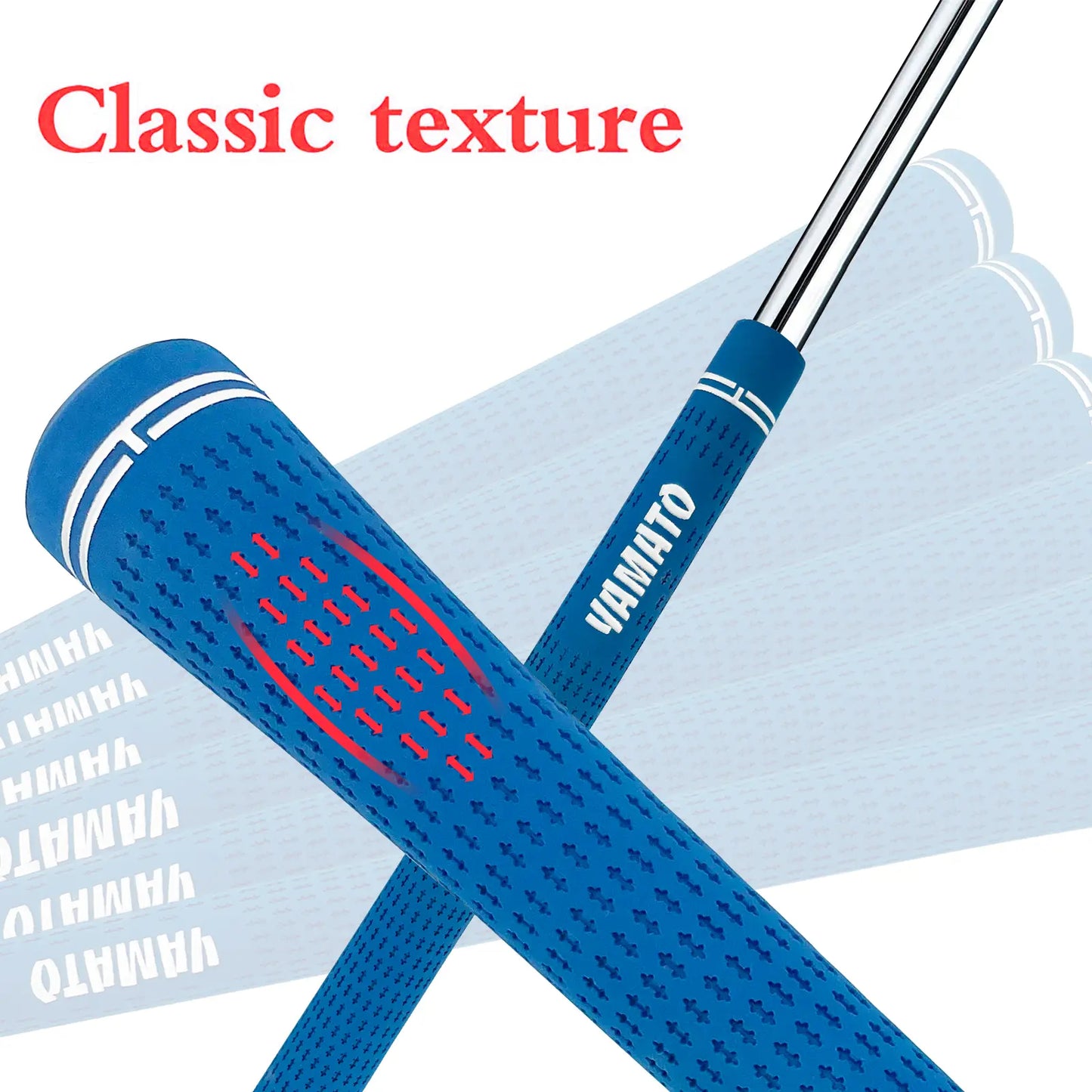 Yamato Rubber Golf Grips Set – Black/Blue 13pcs