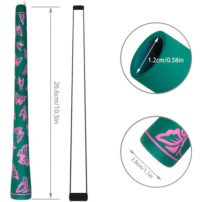 Yamato Women’s Golf Grips 13-Pack – Green with Pink Butterfly
