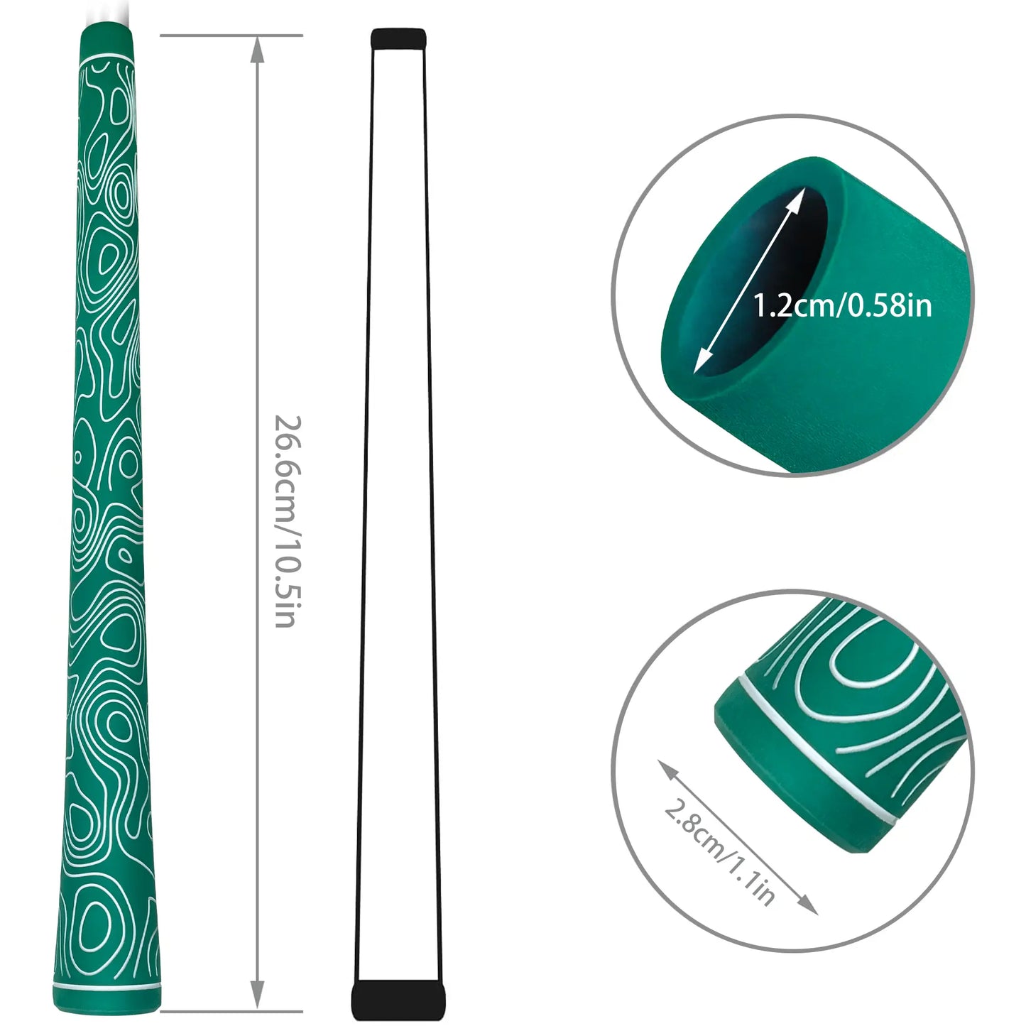 Yamato Women’s Golf Grips 13-Pack – Green with White Wave