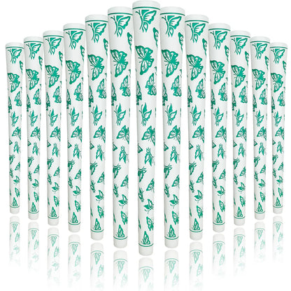 Yamato Women’s Golf Grips 13-Pack – White with Green Butterfly