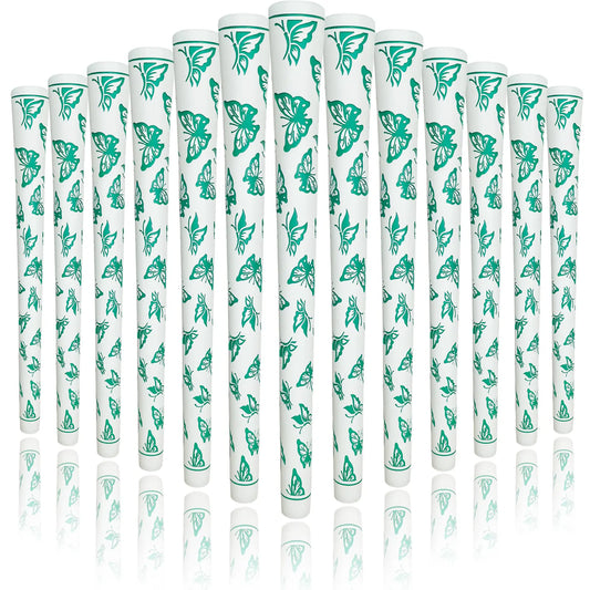 Yamato Women’s Golf Grips 13-Pack – White with Green Butterfly