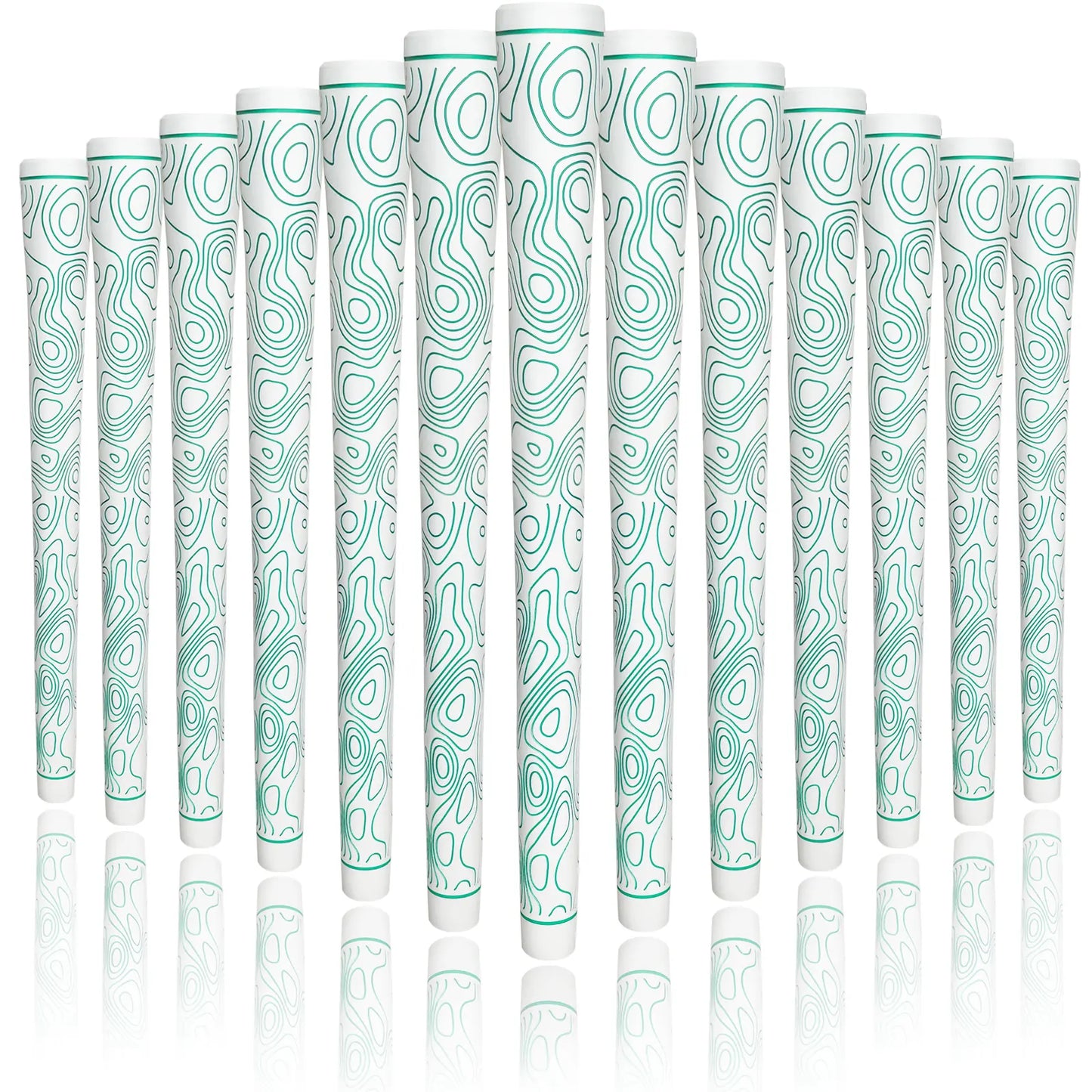 Yamato Women’s Golf Grips 13-Pack – White with Green Wave