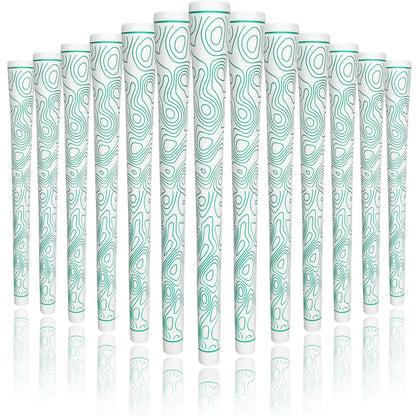 Yamato Women’s Golf Grips 13-Pack – White with Green Wave