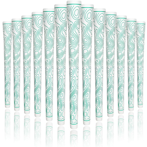 Yamato Women’s Golf Grips 13-Pack – White with Green Wave