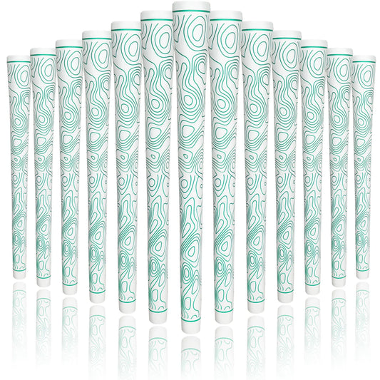 Yamato Women’s Golf Grips 13-Pack – White with Green Wave