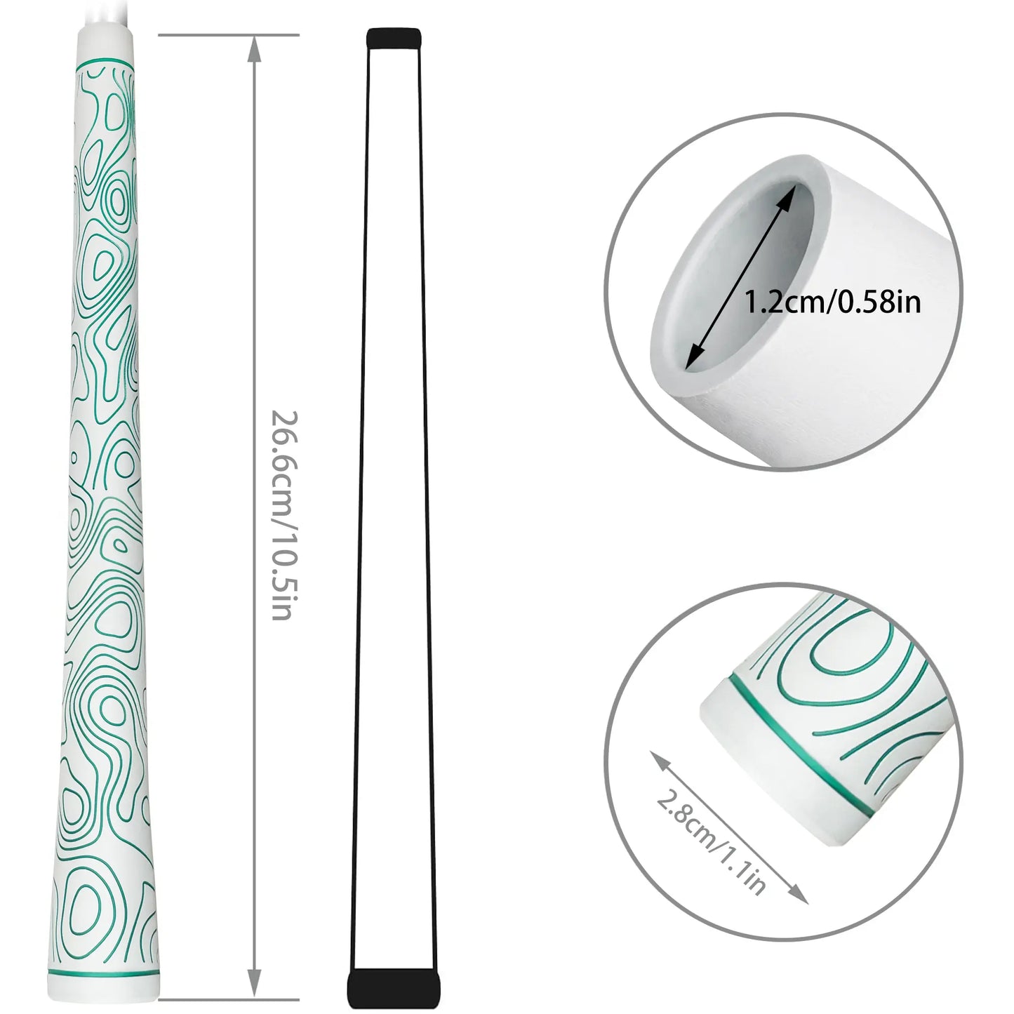 Yamato Women’s Golf Grips 13-Pack – White with Green Wave