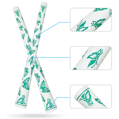Yamato Women’s Golf Grips 13-Pack – White with Green Butterfly