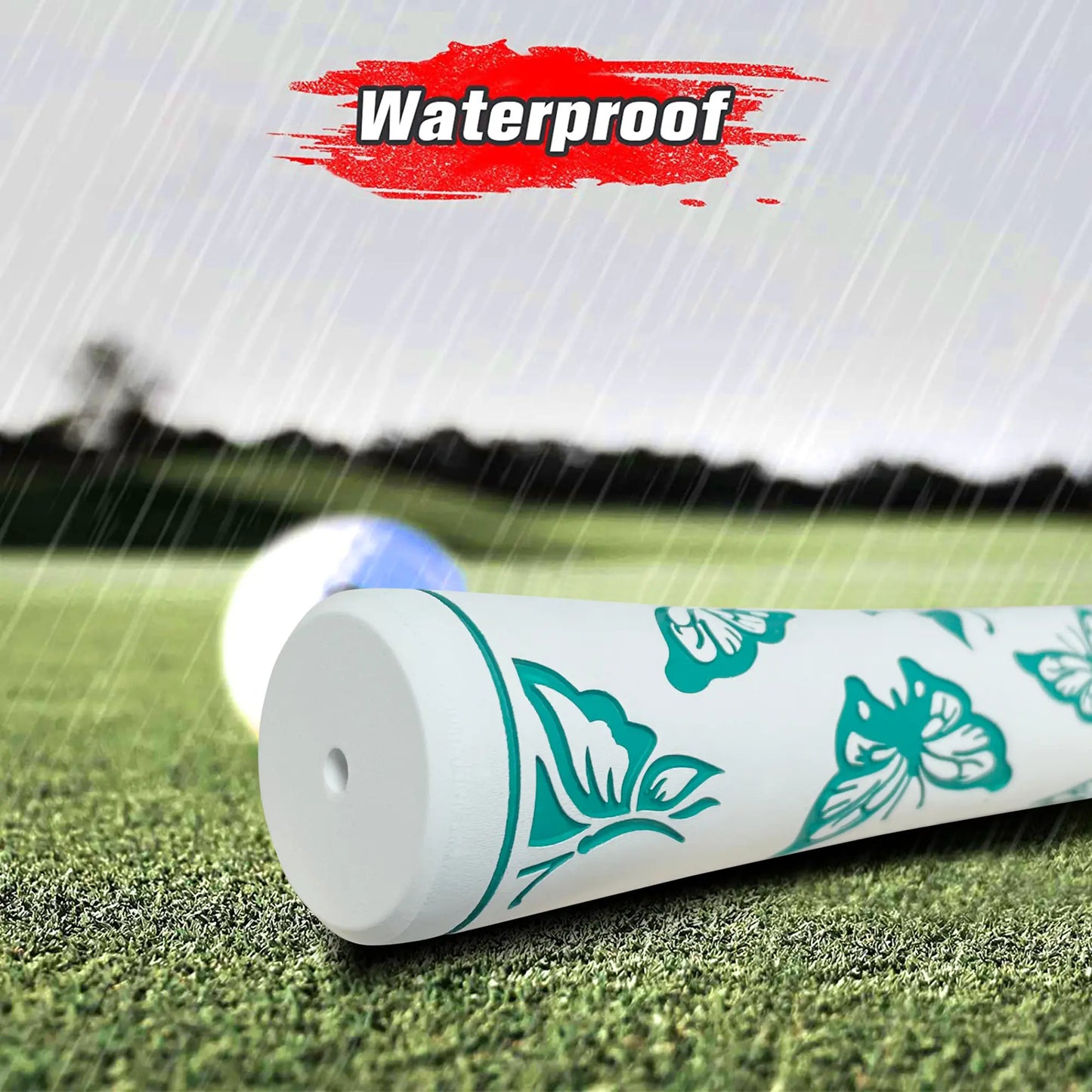 Yamato Women’s Golf Grips 13-Pack – White with Green Butterfly