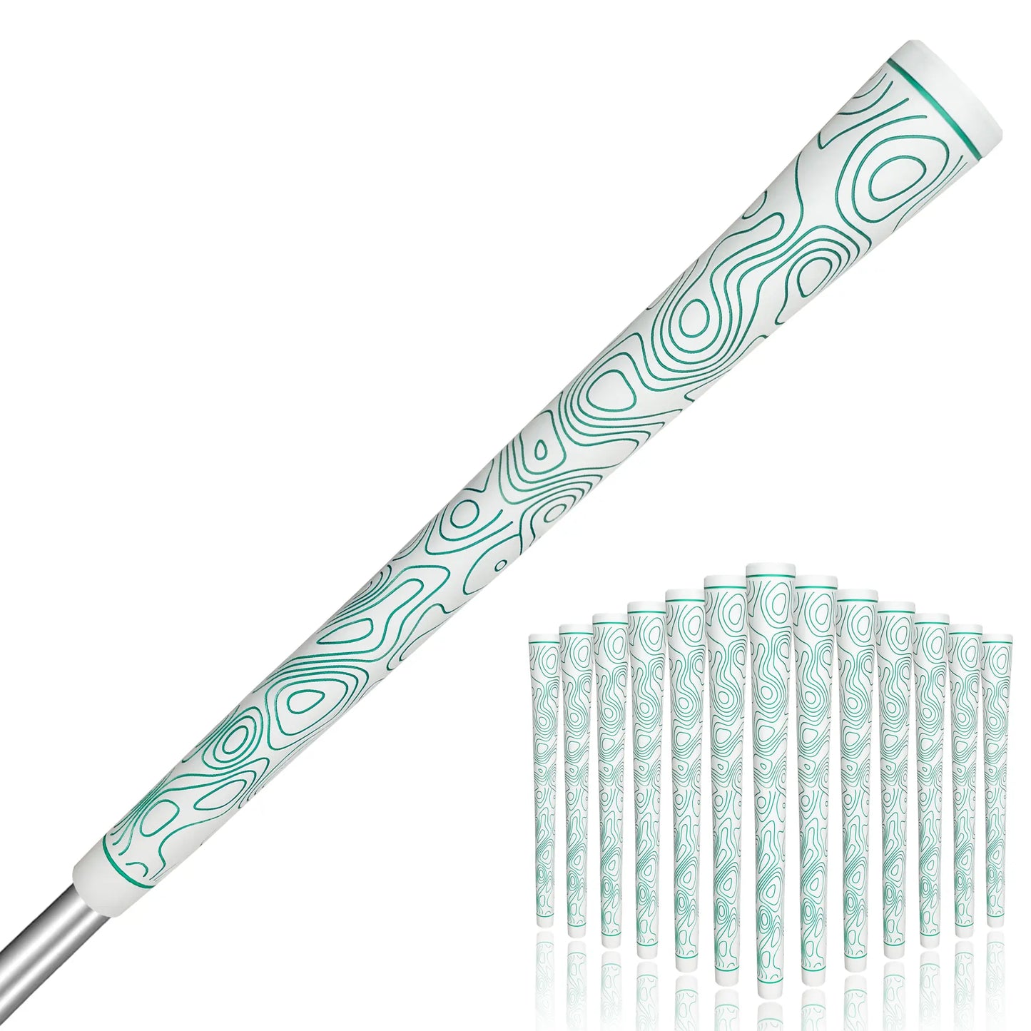 Yamato Women’s Golf Grips 13-Pack – White with Green Wave